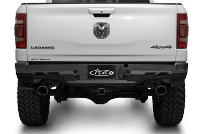 Rear Profile of the Black Label Rear Bumper for the 2019-2024 RAM 1500