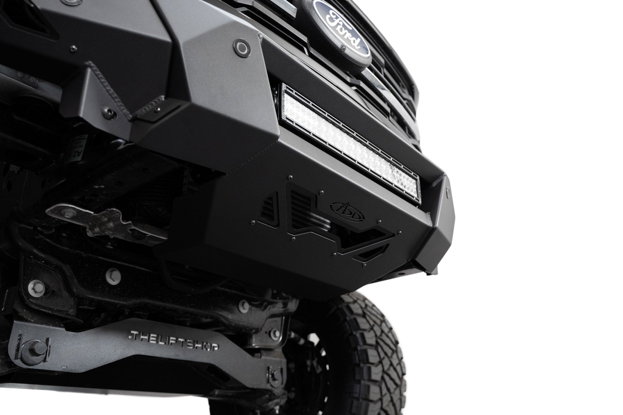 Lower Angle of the 2024 Ford F-150 Black Label Front Bumper