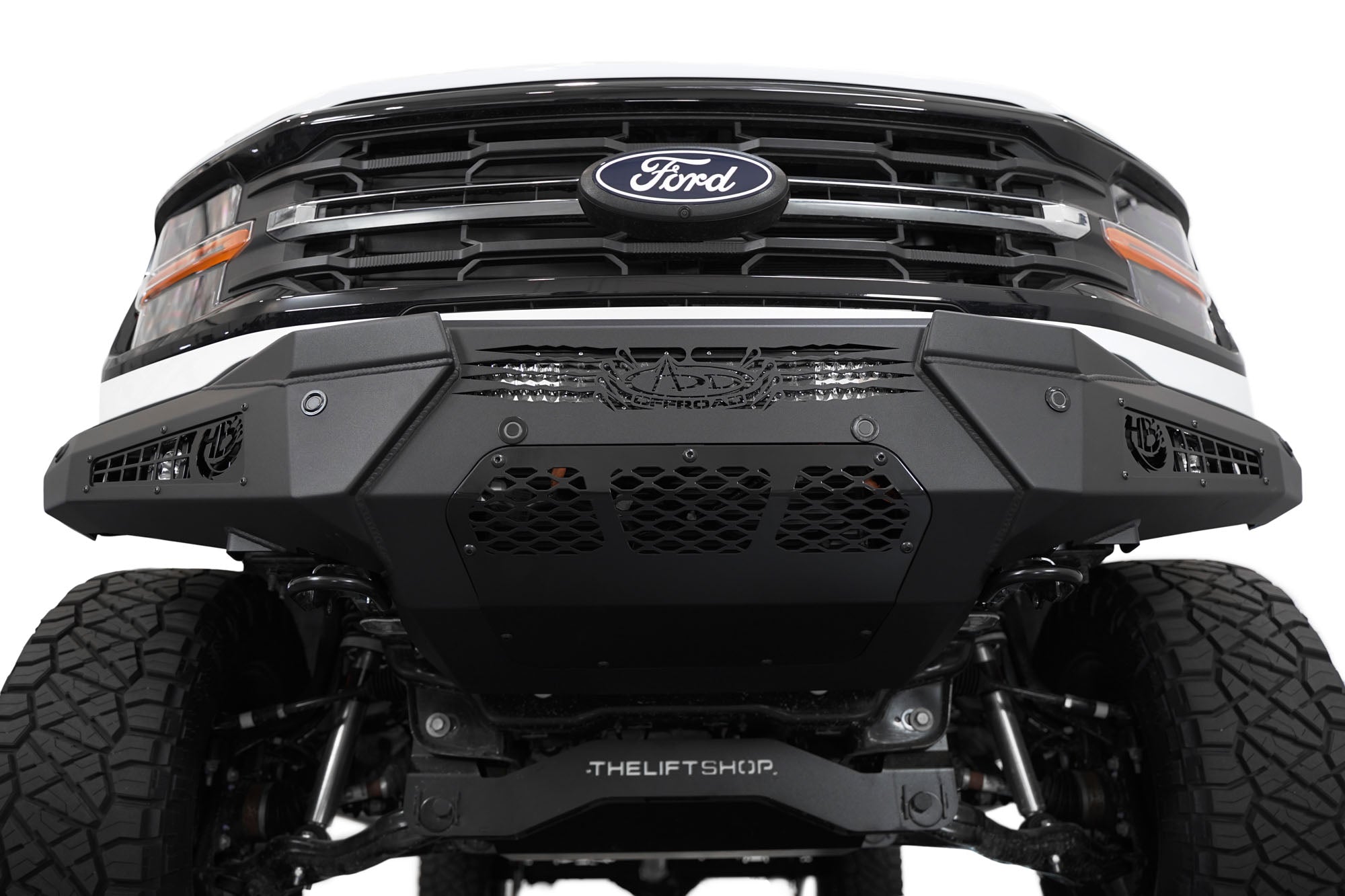 Bottom angle of the 2024 Ford F-150 HoneyBadger Front Bumper