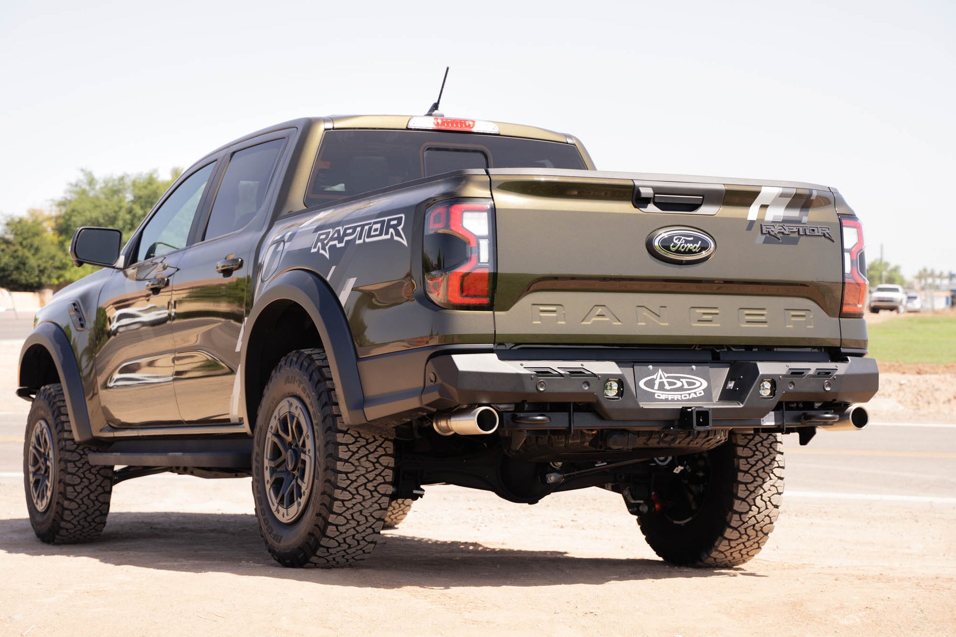 Off Road with the 2024+ Ford Ranger Raptor, Phantom Rear Bumper installed, Rear