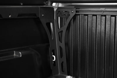 Bed Corner Supports for the 5 round lights on the Race Series Chase Rack for the 2024+ Toyota Tacoma