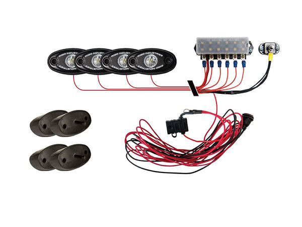 Rigid Industries | A-Series Rock Light Kit Red 4 Lights